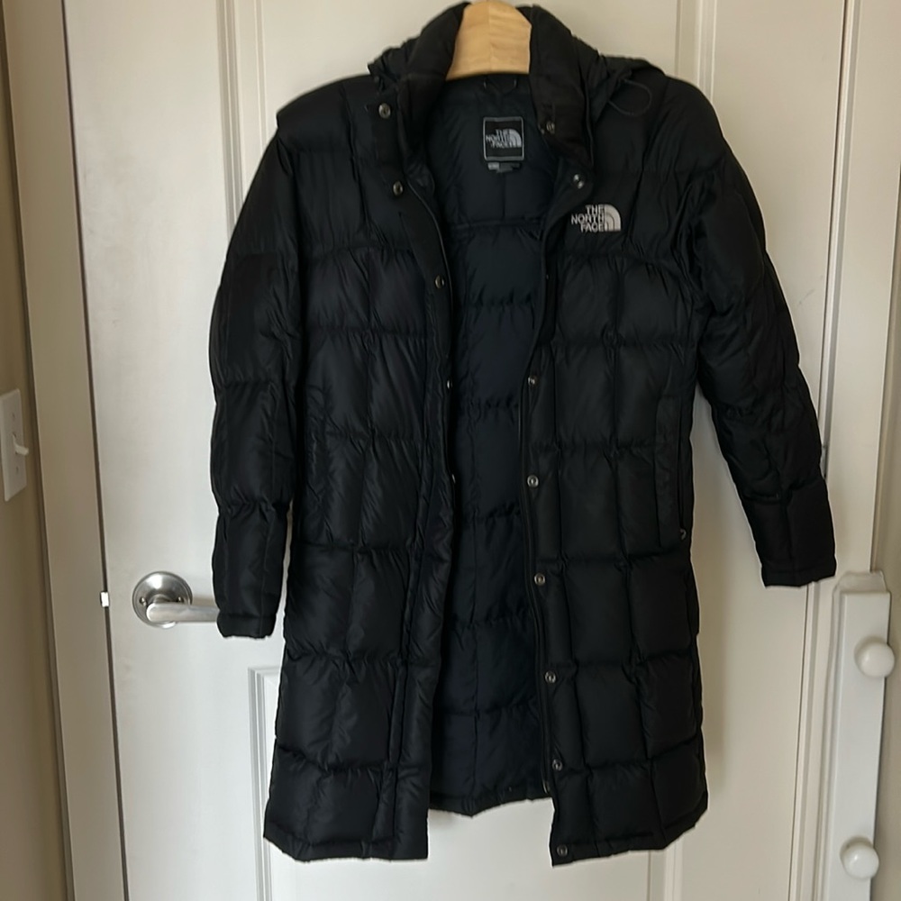 Black North Face 600 Down Long Jacket
